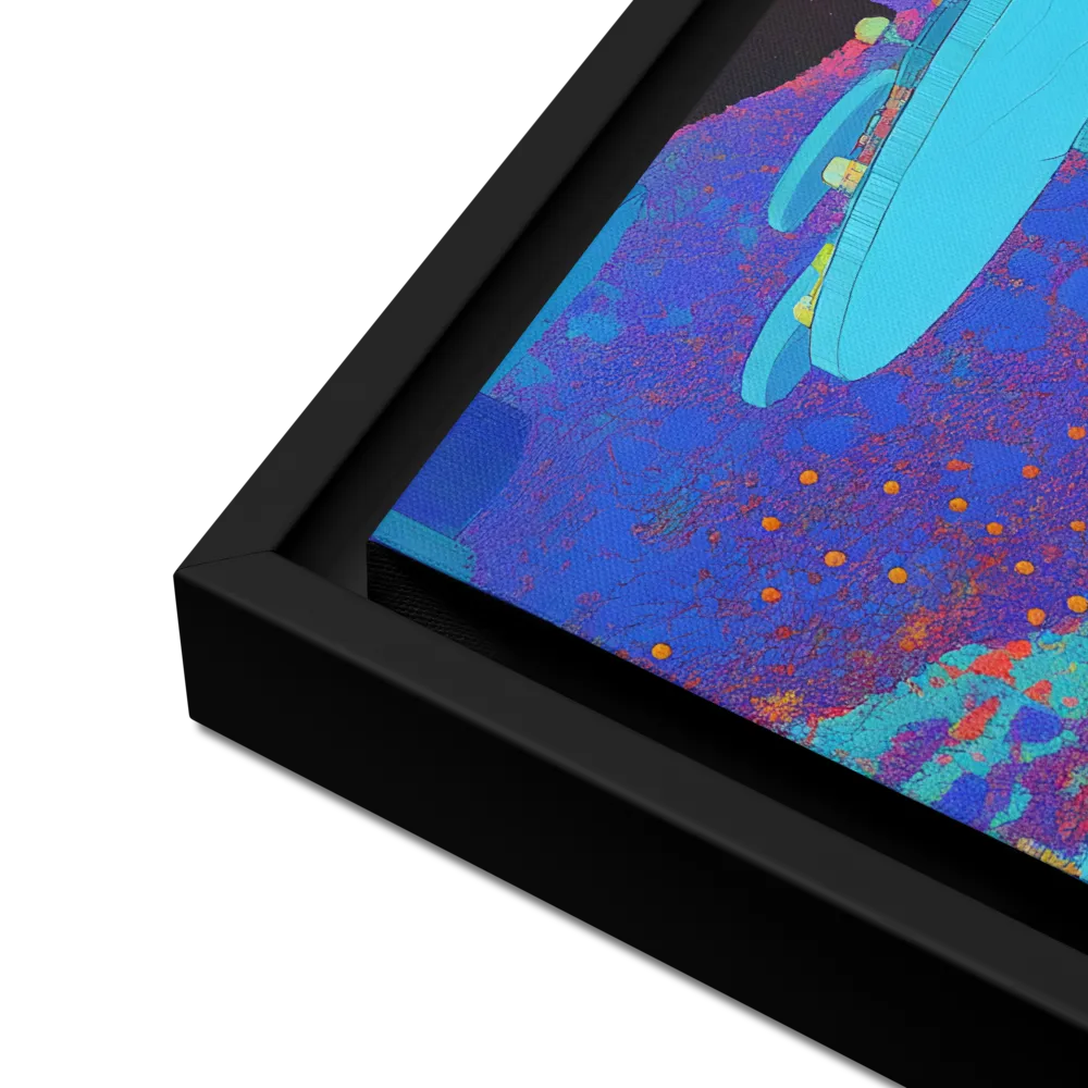 Reflections of Serenity | Canvas with Black Frame | 16″×16″