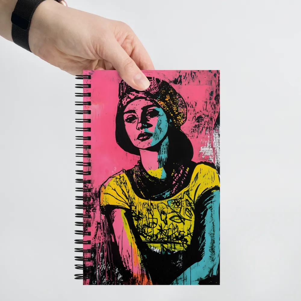 Urban Elegance: A Graffiti Portrait | Spiral Notebook