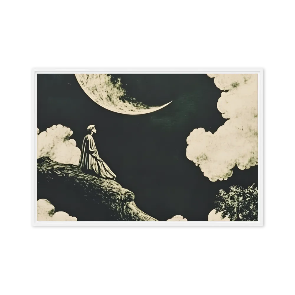 Whispers of the Moon | Canvas with White Frame | 20″×30″