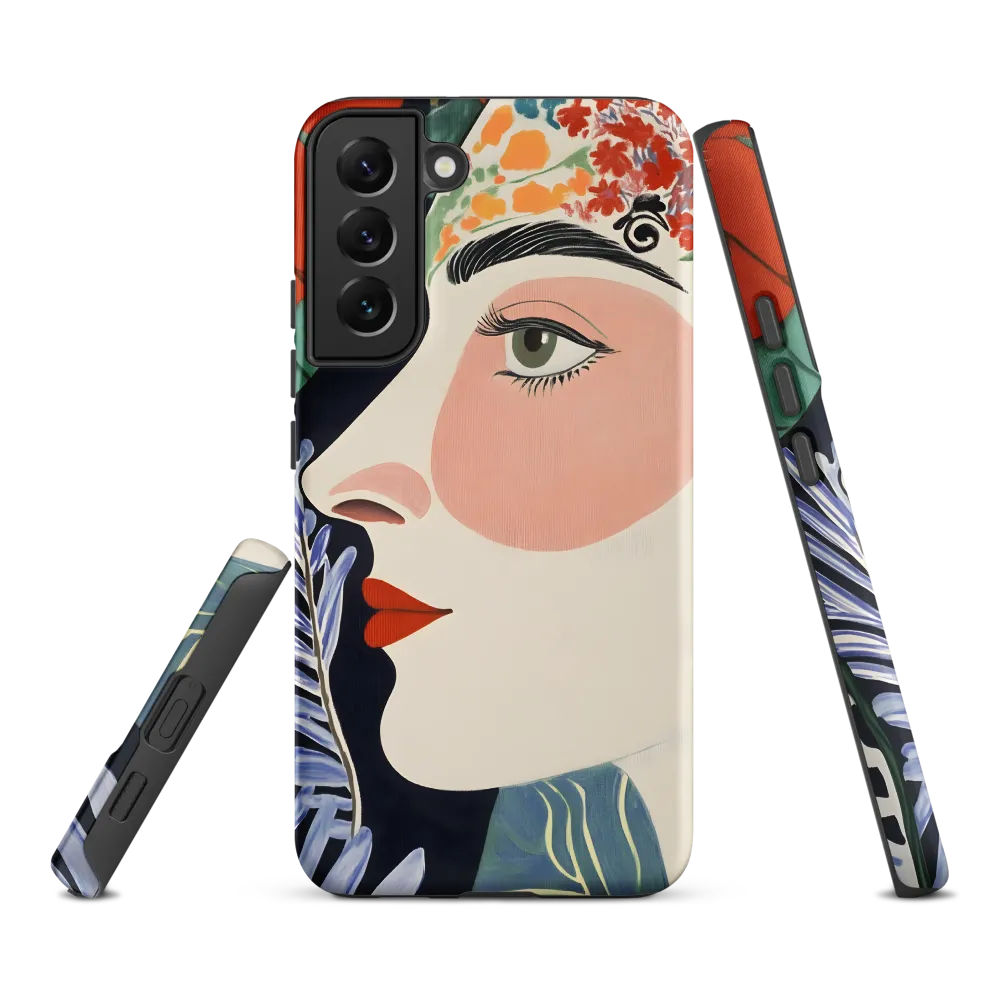 Floral Serenade: A Modern Portrait