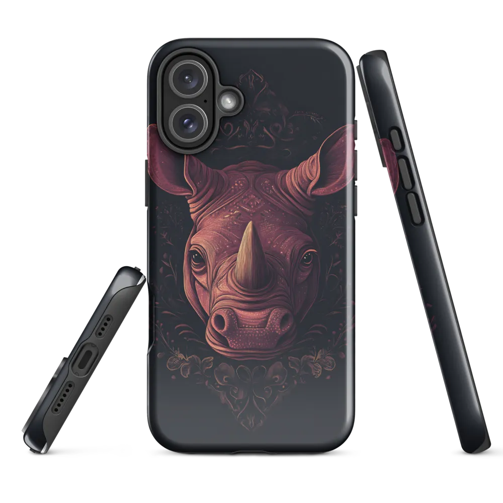 Regal Rhinoceros | Phone Case |  16 Plus | Tough Case | Glossy