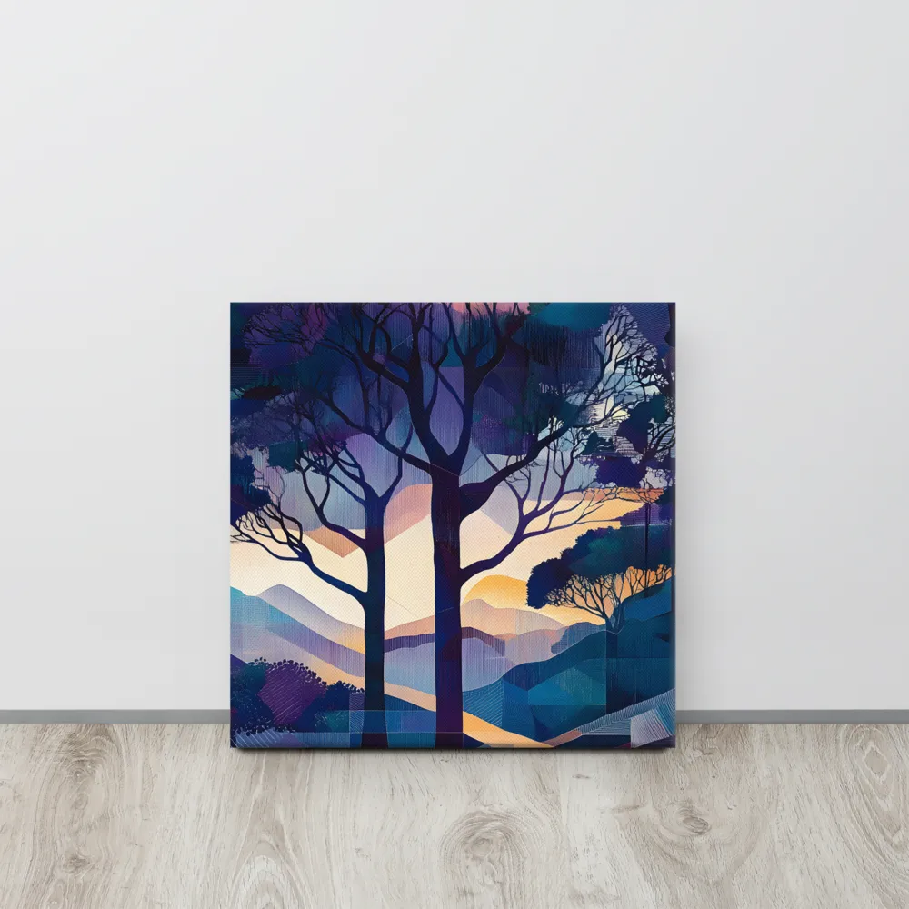 Tranquil Geometry: A Journey Through Color | Canvas | 16″×16″