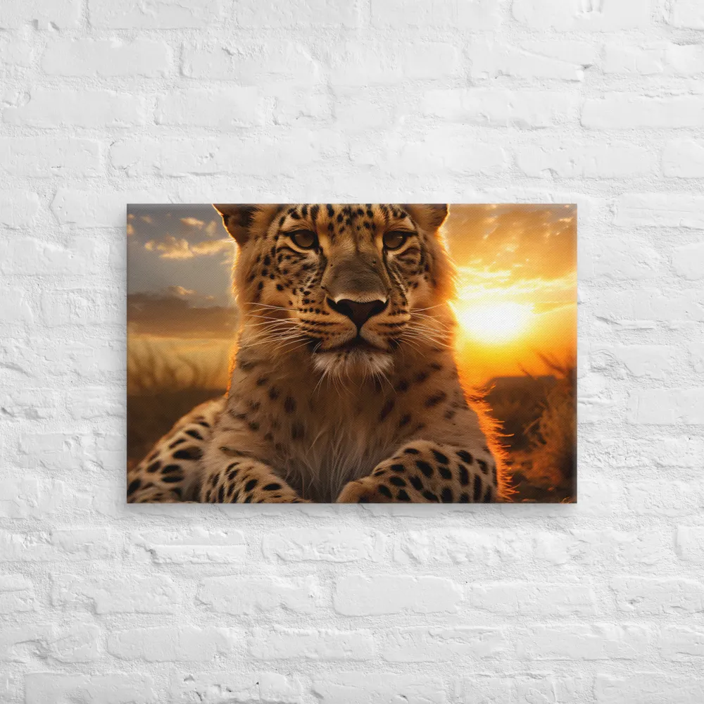 Regal Presence: The Leopard at Sunset