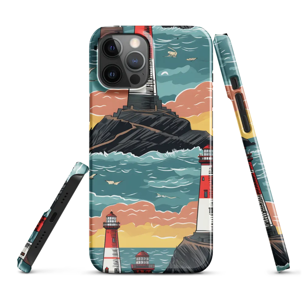 Lighthouses in a Whimsical Ocean | Phone Case |  12 Pro Max | Snap Case | Glossy
