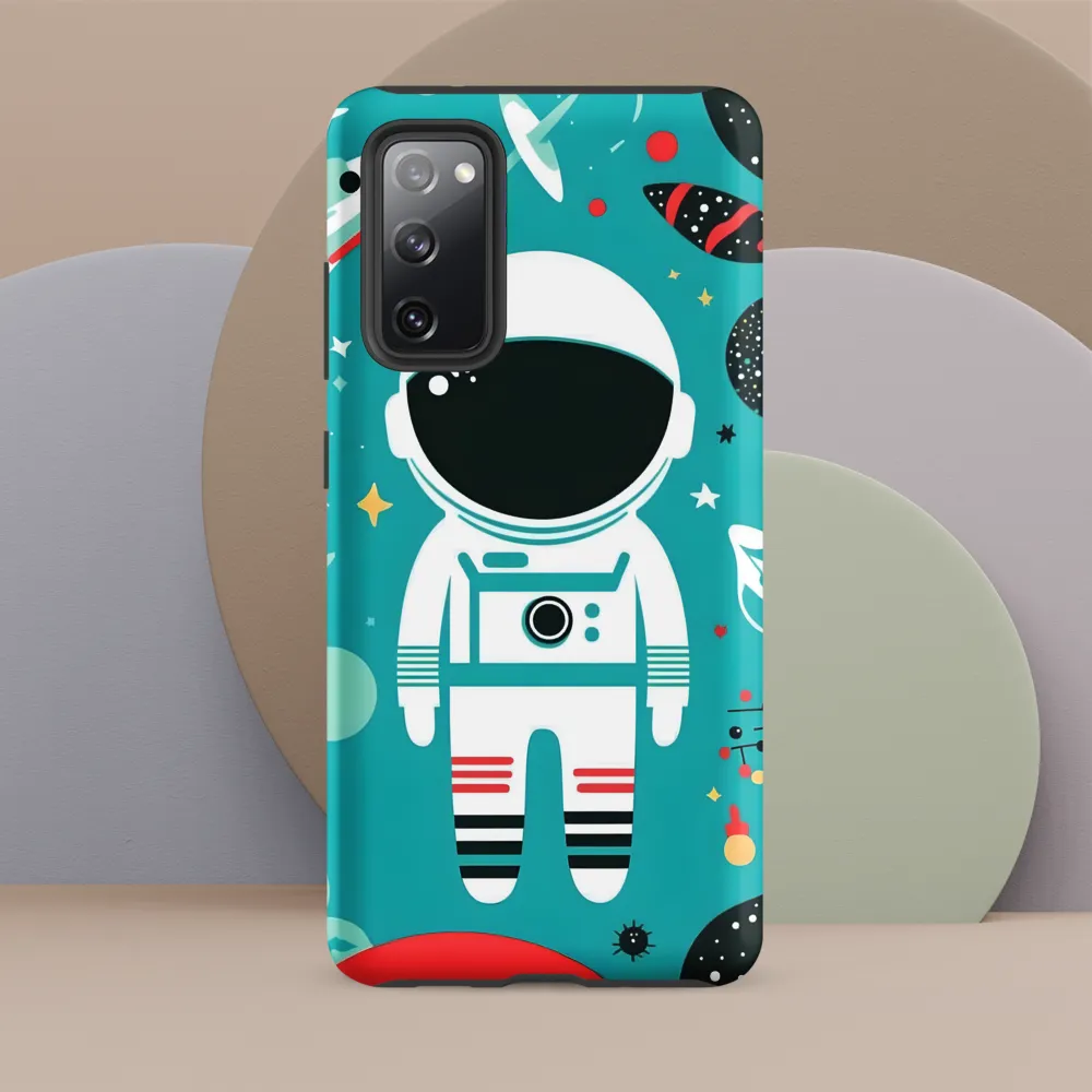 Whimsical Astronaut in Cosmic Wonderland