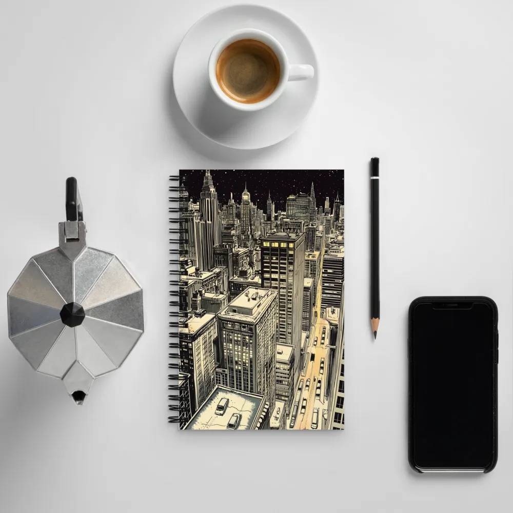 Nostalgia of the City at Night | Spiral Notebook