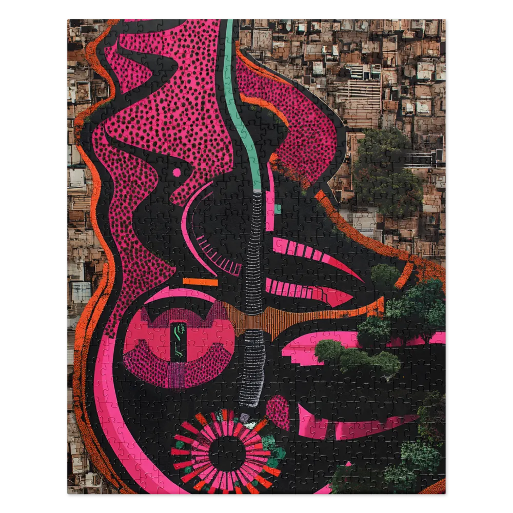 Urban Symphony in Pink | Jigsaw Puzzle | 520 pieces