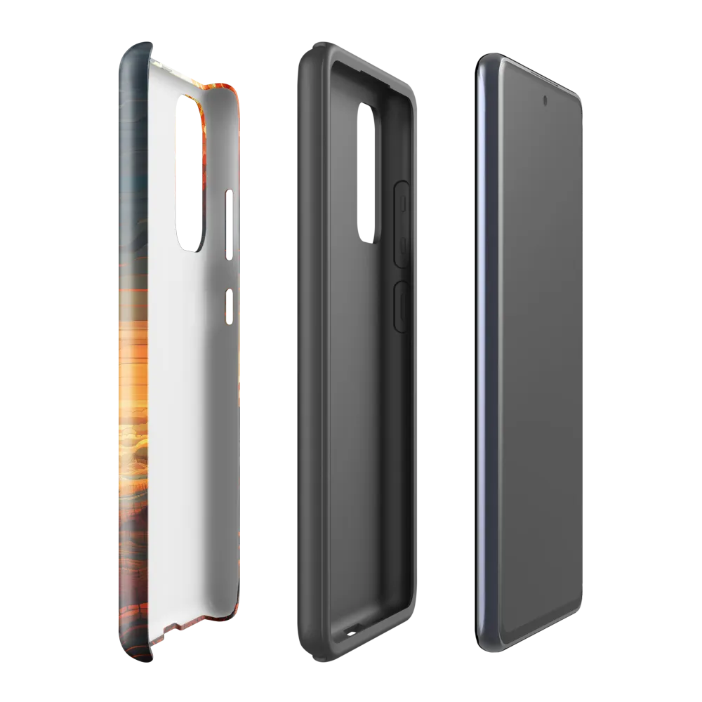 Ethereal Sunset: A Serene Landscape in Flowing Forms | Phone Case |  S20 FE | Tough Case | Glossy
