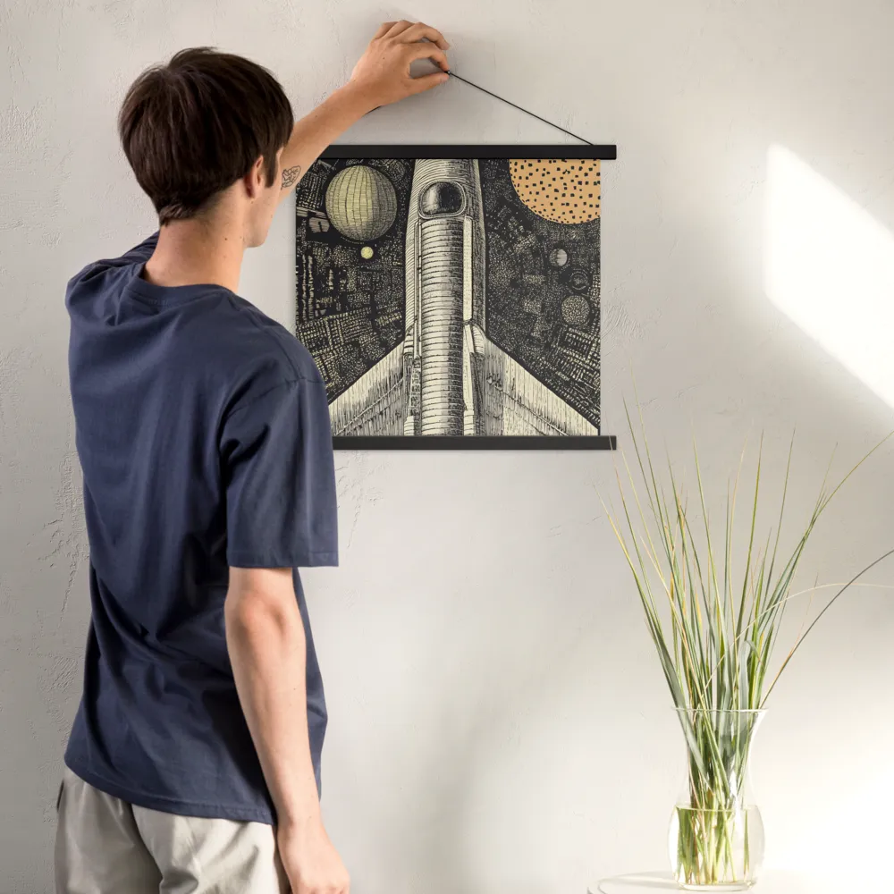 Voyage to the Unknown | Poster With Black Wood Hanger | 18″×18″