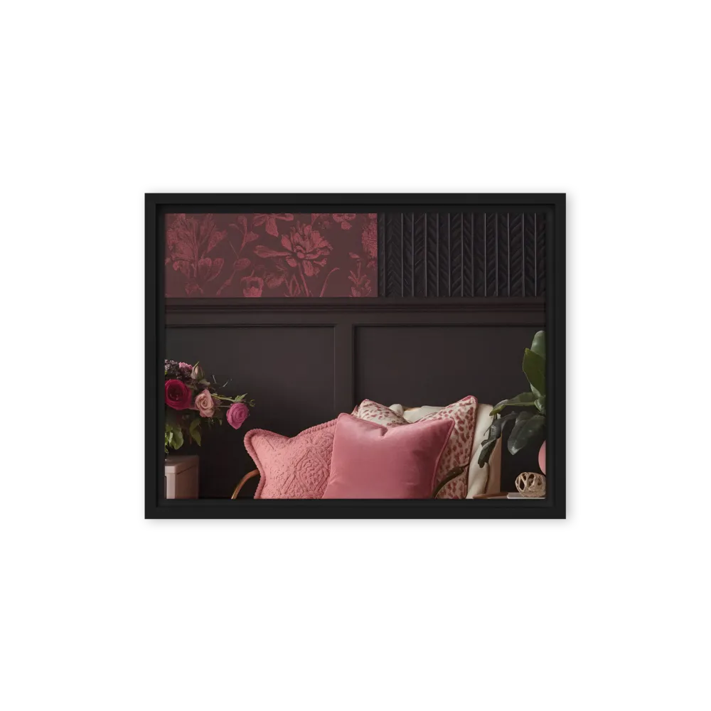 Elegance in Contrast: A Modern Interior Design | Canvas with Black Frame | 12″×16″