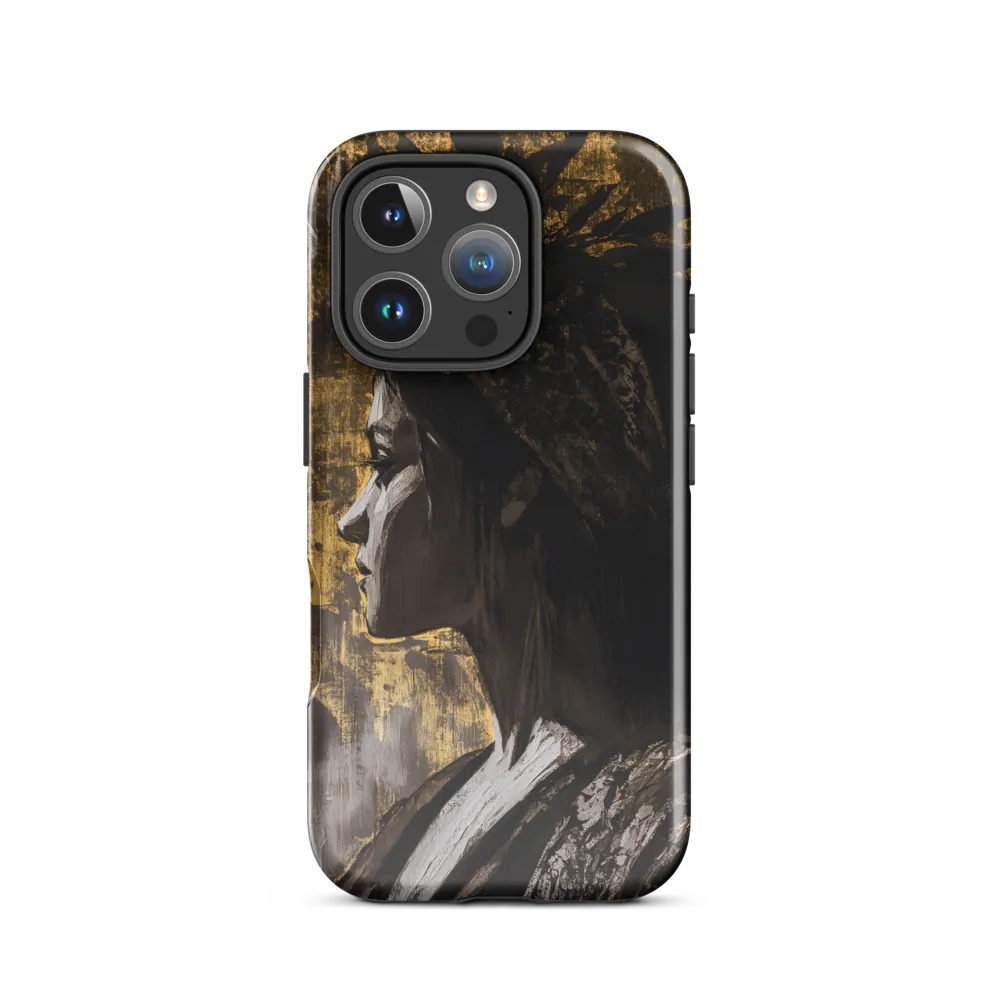 Golden Elegance: A Modern Profile Portrait