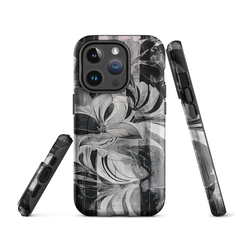 Floral Fusion in Monochrome