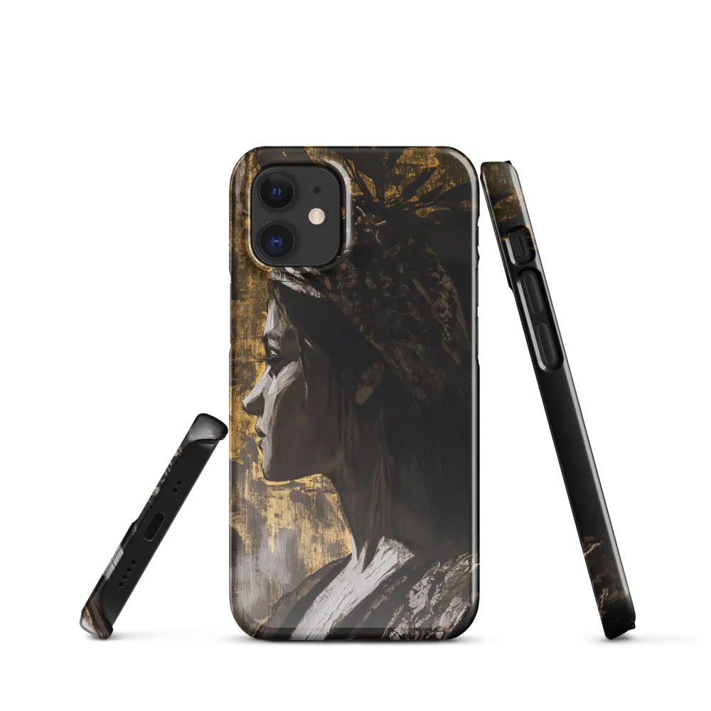 Golden Elegance: A Modern Profile Portrait