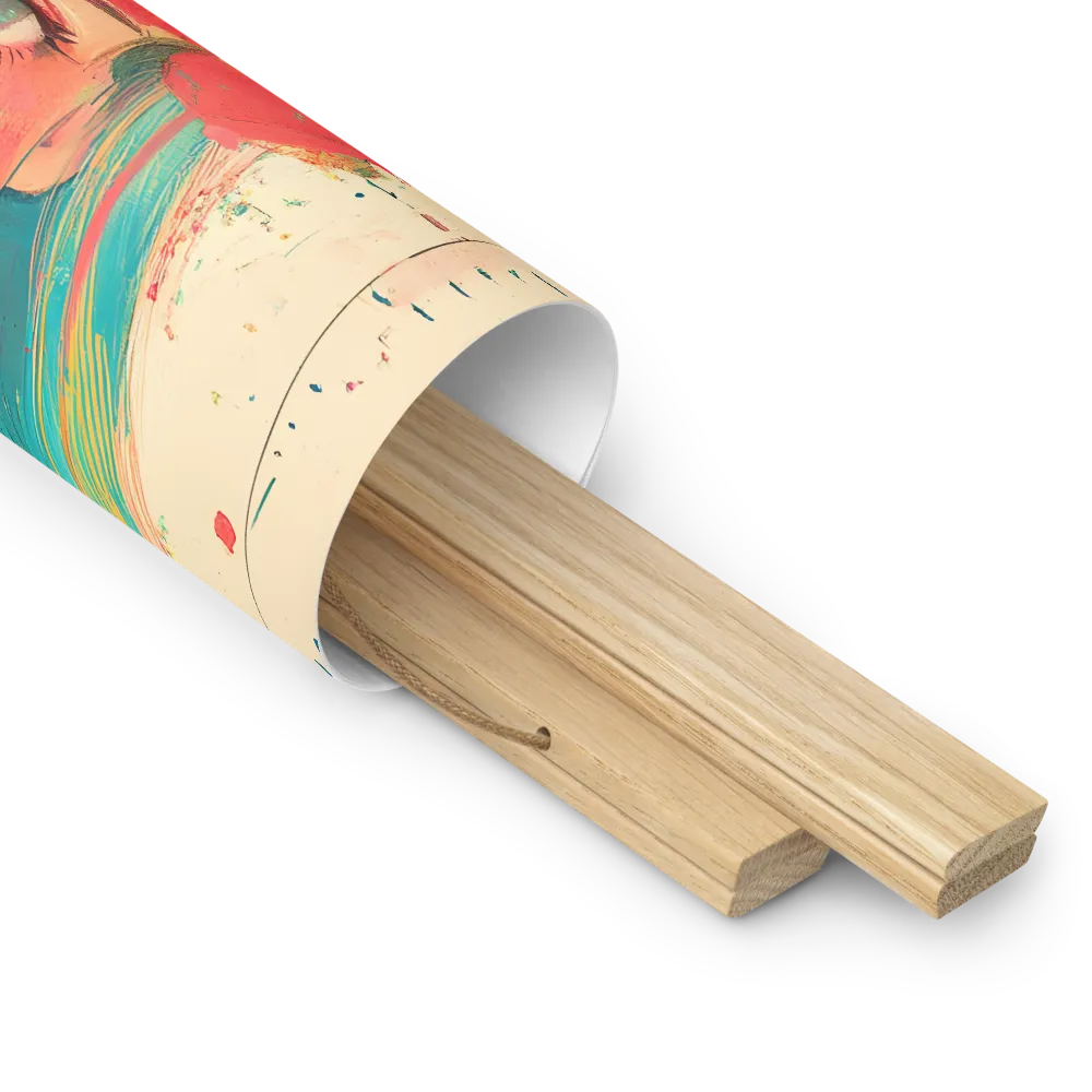 Whimsical Blossom | Poster With Oak Wood Hanger | 14″×14″