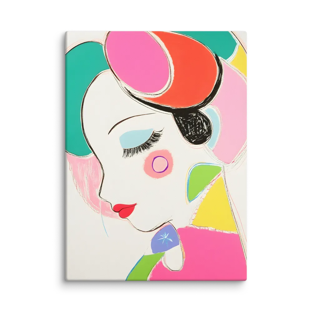 Whimsical Portrait in Colorful Abstraction | Canvas | 40″×55″