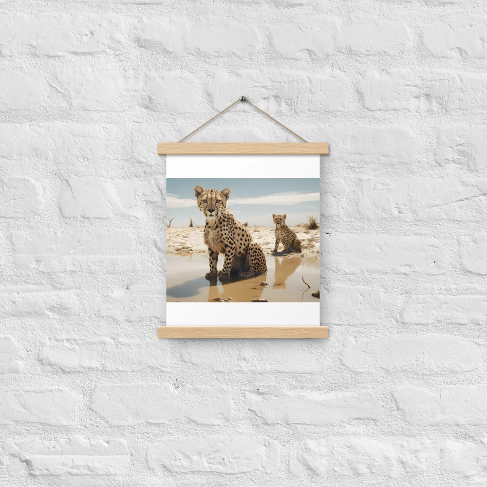 Silent Watchers of the Savanna | Poster With Oak Wood Hanger | 11″×14″