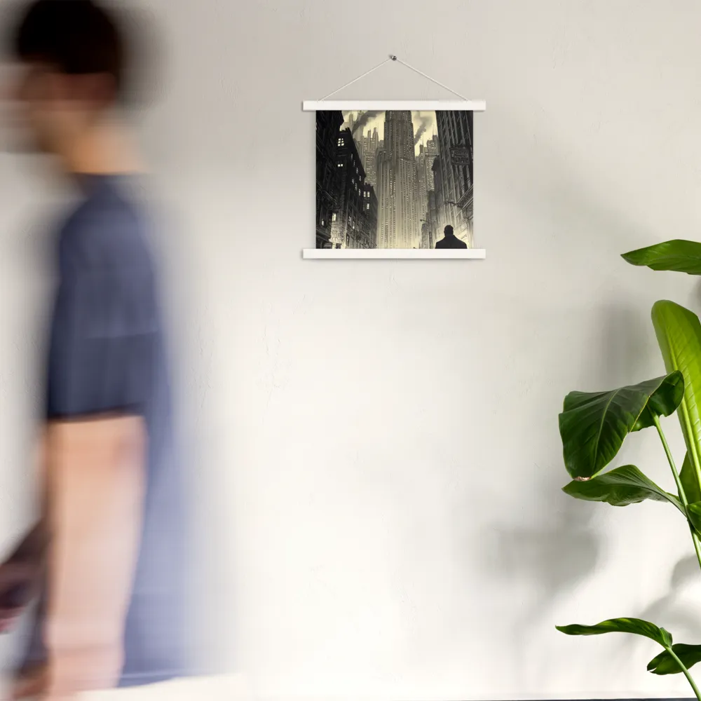 Echoes of the City | Poster With White Wood Hanger | 14″×14″
