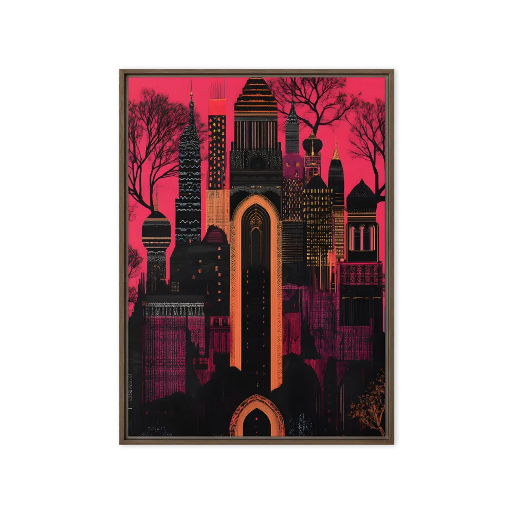 Urban Reverie | Canvas with Brown Frame | 20″×28″