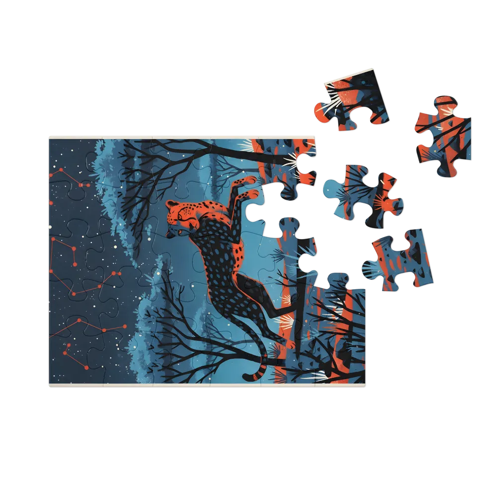 Constellation Cheetah 
 Jigsaw Puzzle in Tin Box
