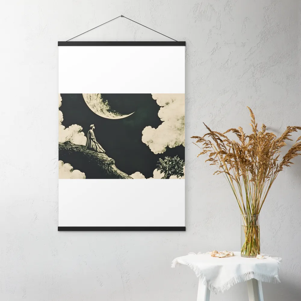 Whispers of the Moon | Poster With Black Wood Hanger | 24″×36″