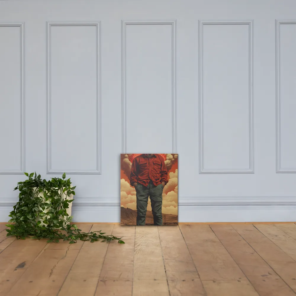 Defiant Spirit in a Surreal Landscape | Canvas | 16″×20″