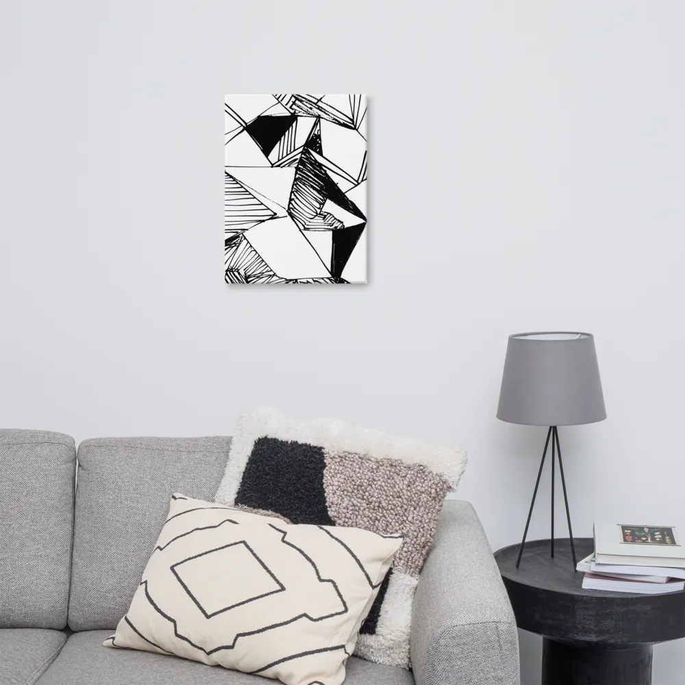 Dynamic Geometry in Ink | Canvas | 18″×24″