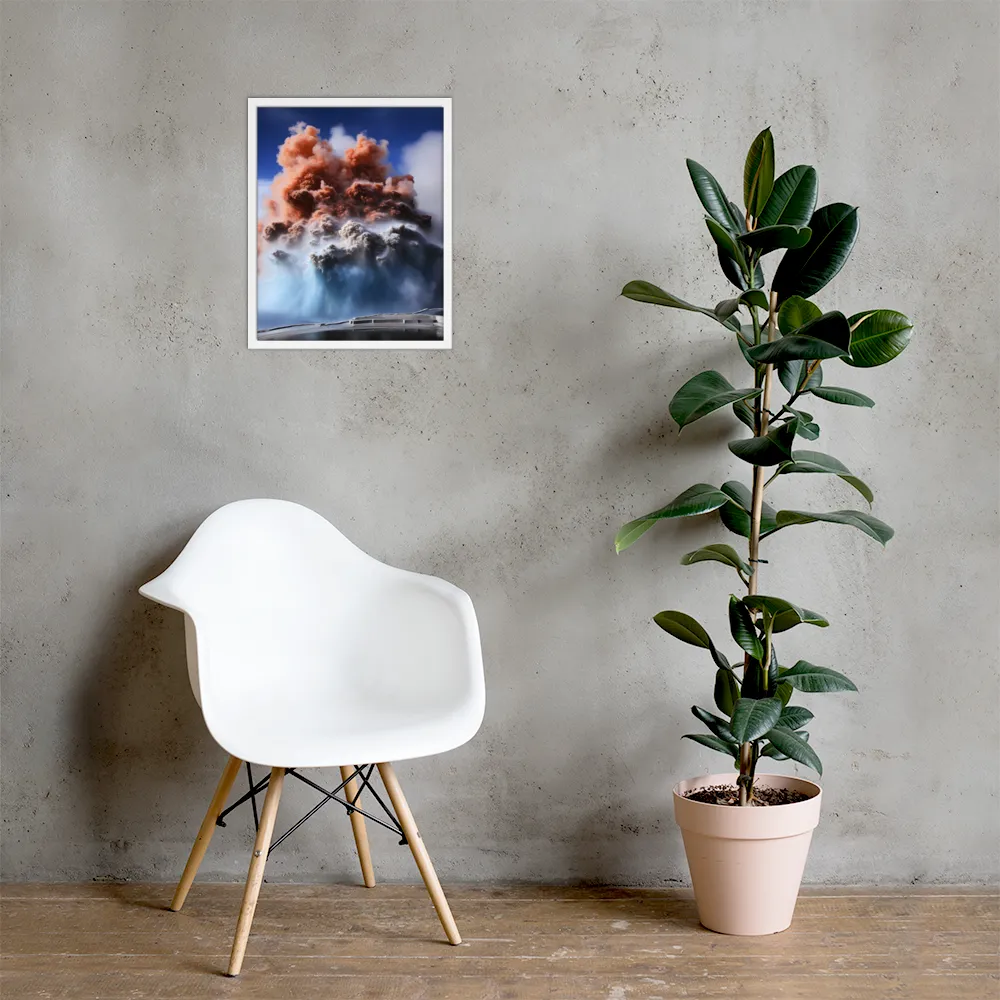 Eruption of Elements | Poster with White Frame | 16″×20″
