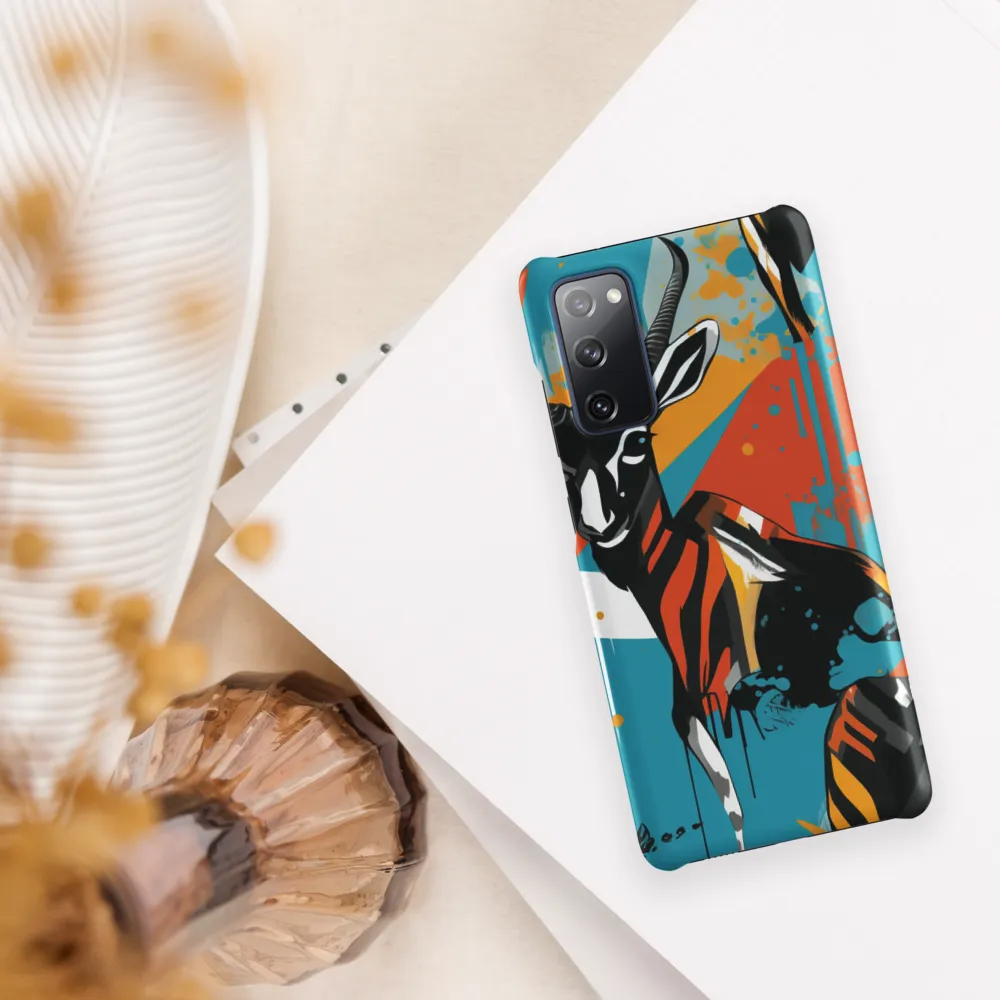 Dynamic Antelope in Vivid Abstract