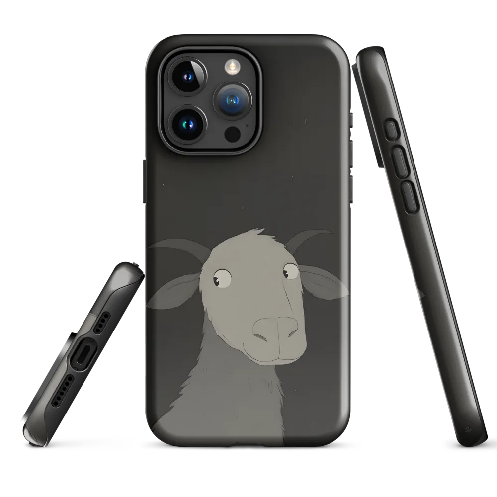 Whimsical Goat in Darkness