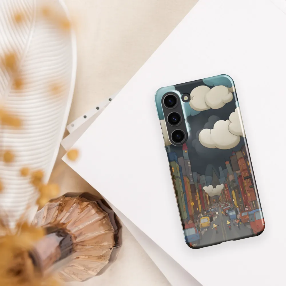 Urban Symphony: A City Awakens at Dusk | Phone Case |  S23 | Snap Case | Glossy