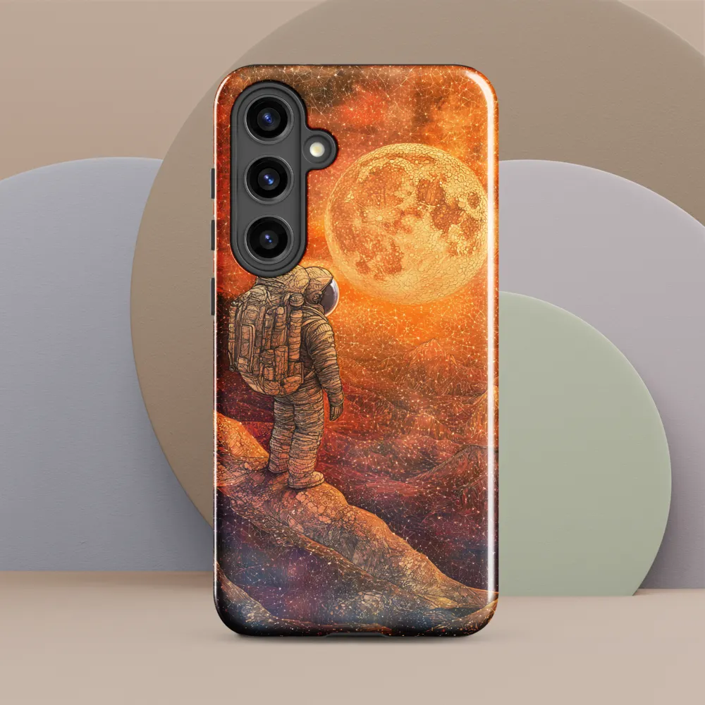 Journey to the Celestial: An Astronaut's Reflection | Phone Case |  S24 Plus | Tough Case | Glossy
