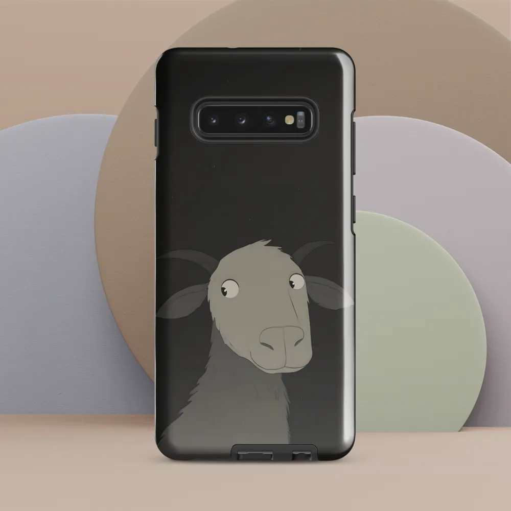 Whimsical Goat in Darkness | Phone Case |  S10 Plus | Tough Case | Glossy