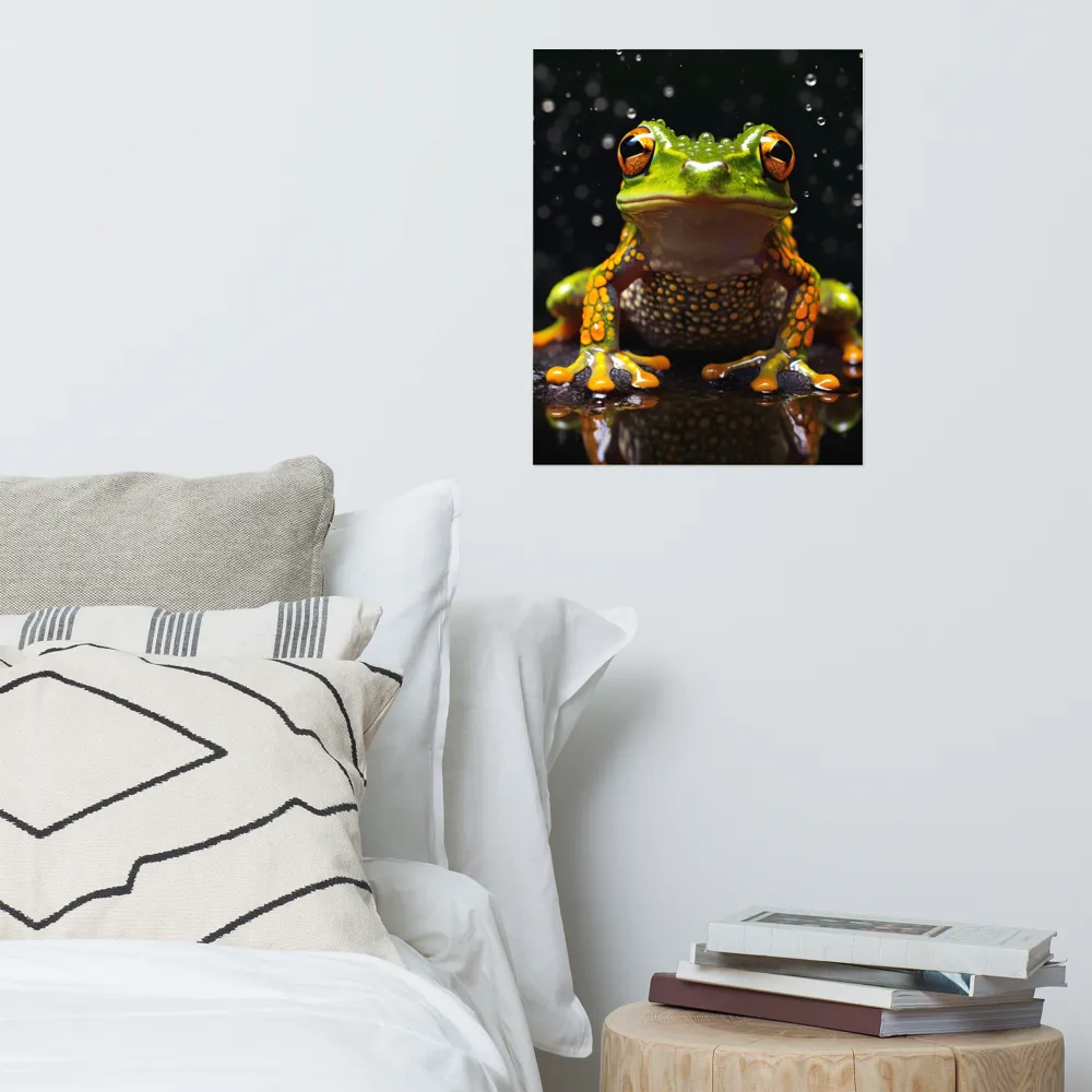 Emerald Elegance: The Frog in Focus | Poster | 16″×20″