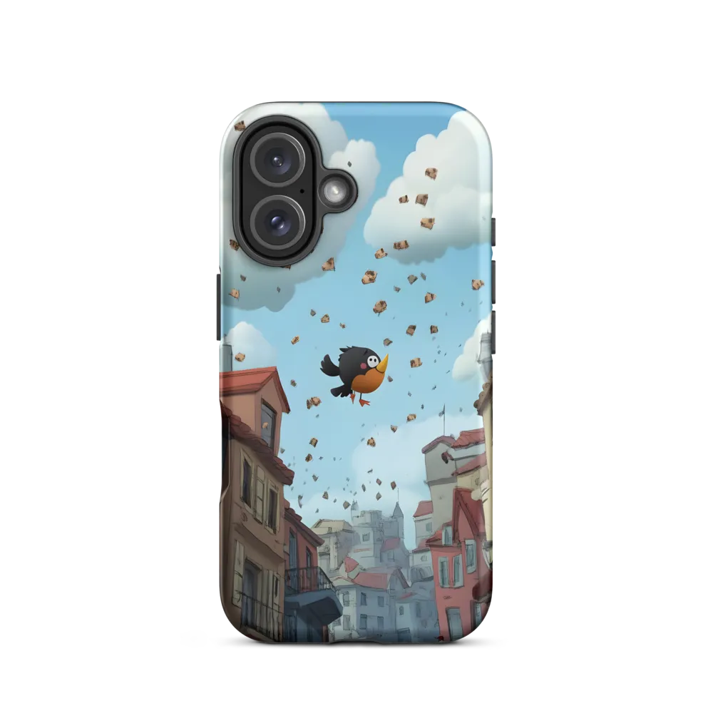 A Whimsical Flight Through Bread and Sky | Phone Case