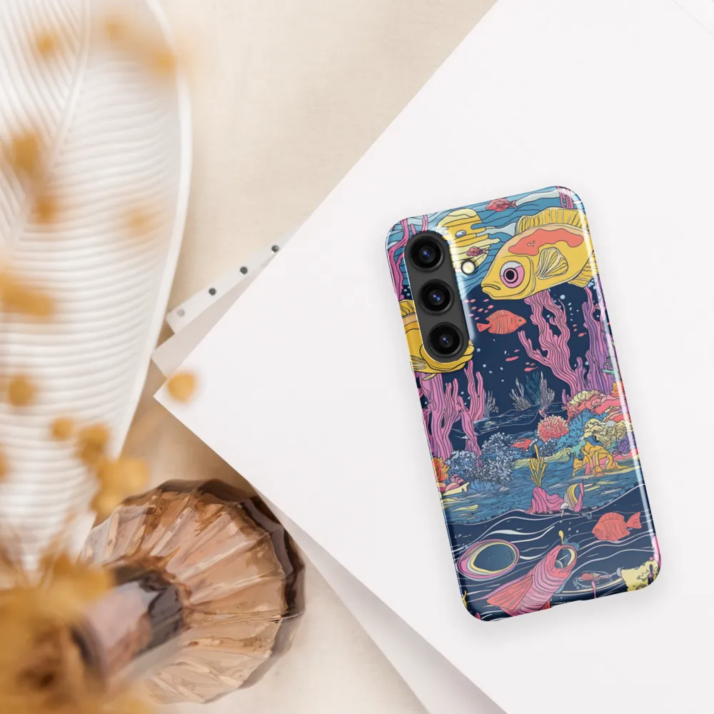 Underwater Dreamscape: A Playful Encounter | Phone Case |  S24 | Snap Case | Glossy