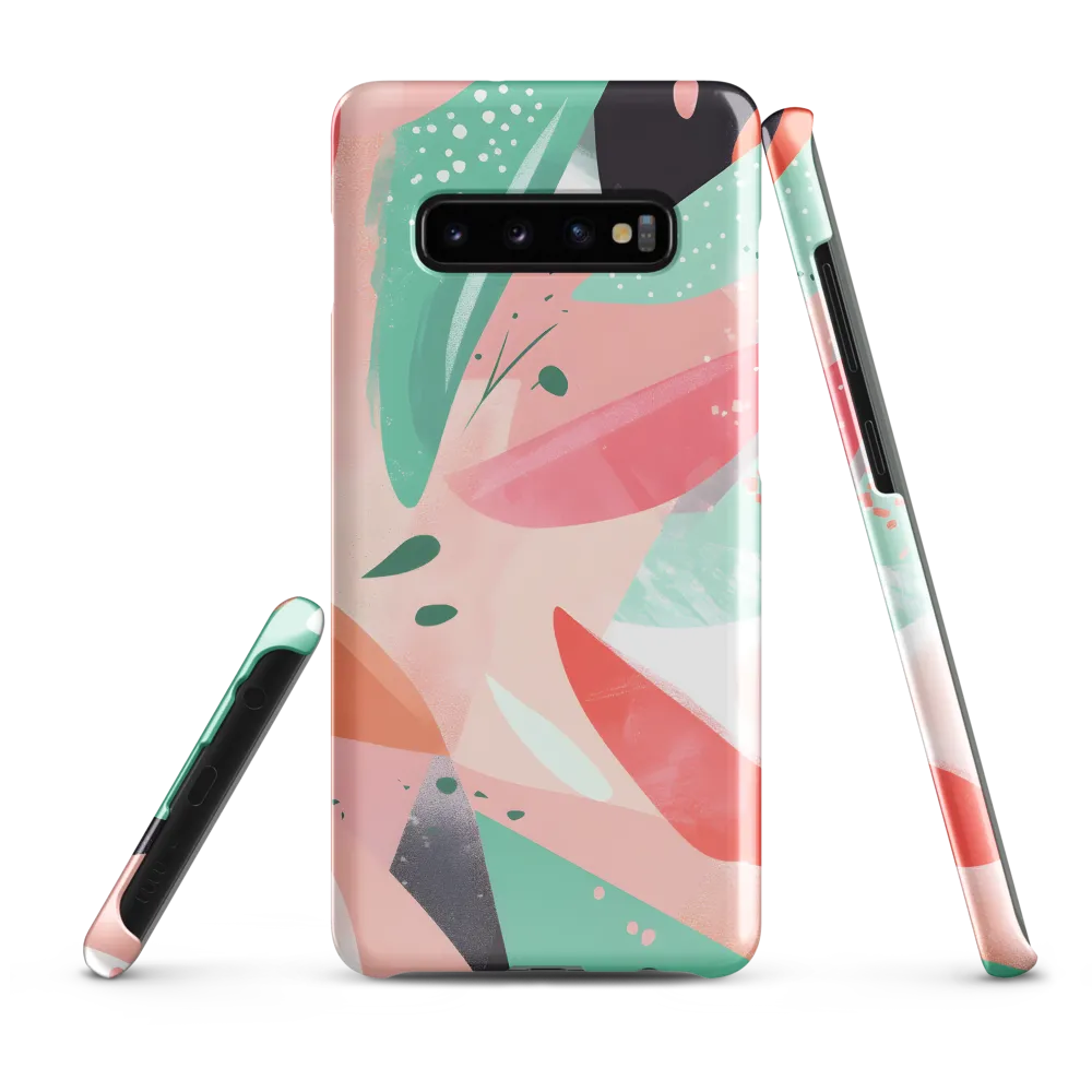 Whimsical Harmony: An Abstract Encounter | Phone Case |  S10 Plus | Snap Case | Glossy