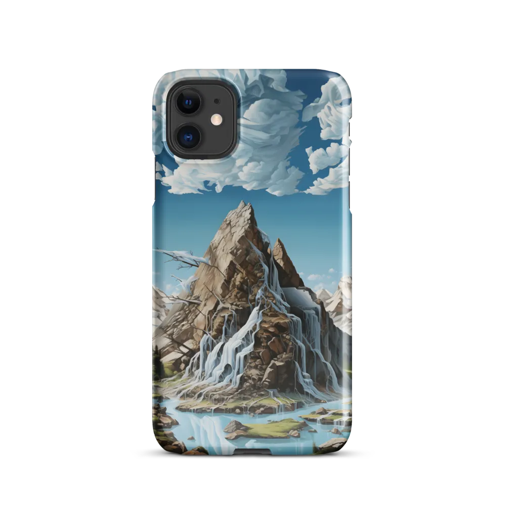 Majestic Cascade: A Mountain Masterpiece | Phone Case |  11 | Snap Case | Glossy