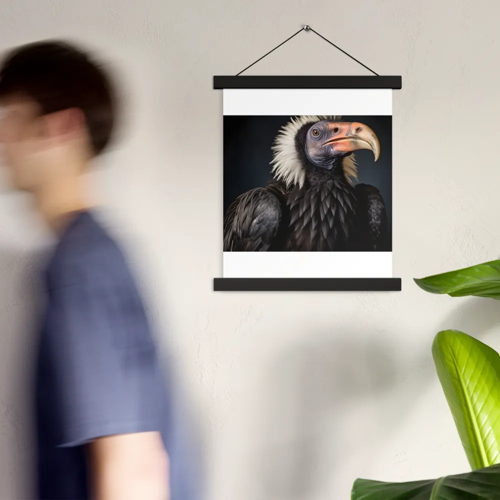 Majestic Vulture Portrait | Poster With Black Wood Hanger | 11″×14″