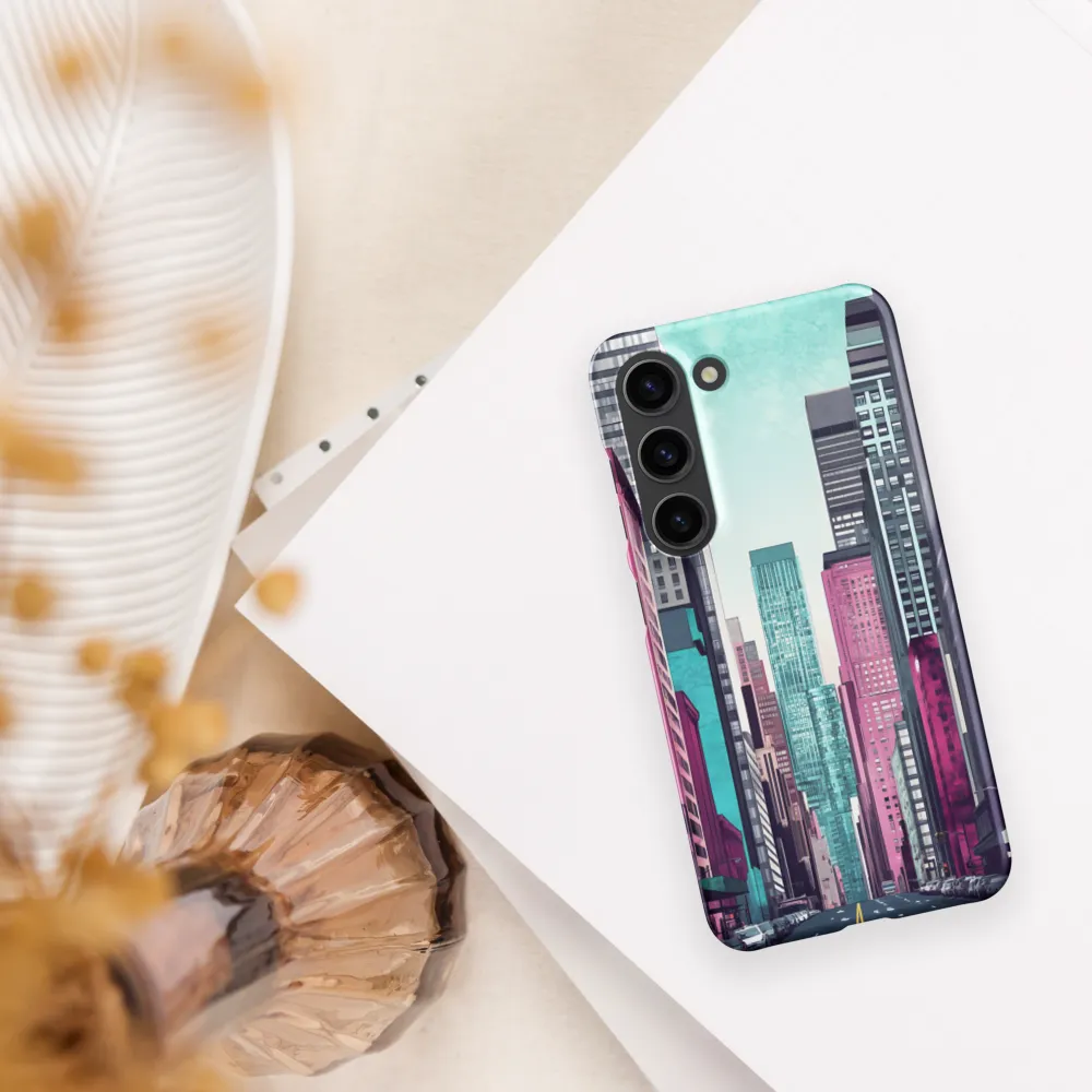 Urban Vibes: A Modern Cityscape | Phone Case |  S23 | Snap Case | Matte