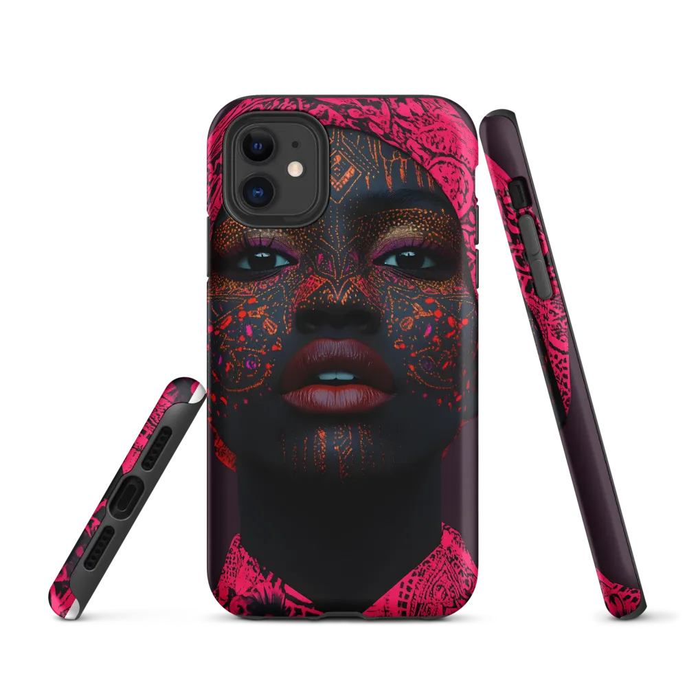 Neon Adornments: A Portrait of Cultural Expression