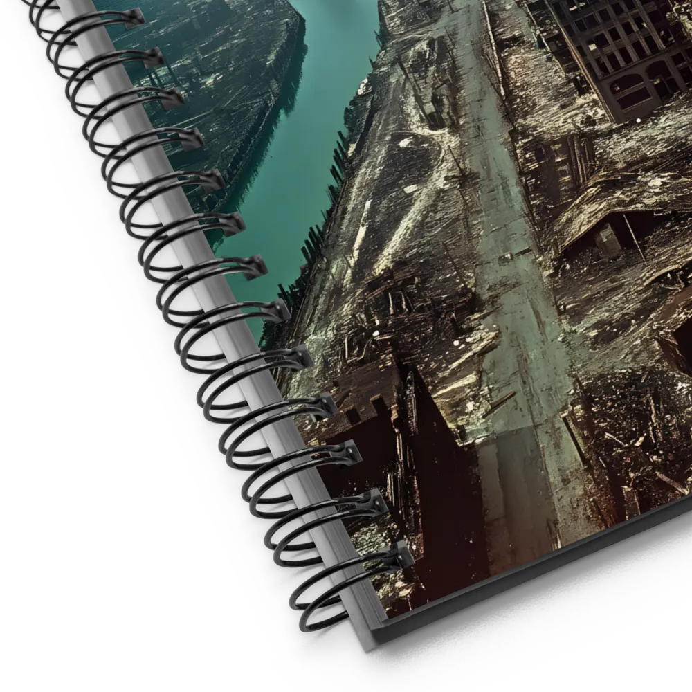 Urban Ruins: A Futuristic Reflection | Spiral Notebook