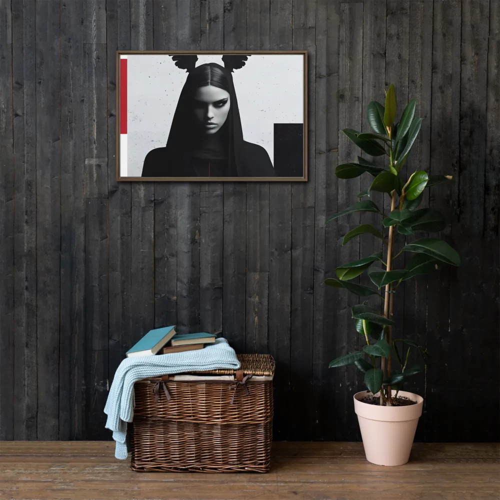 Whispers of Darkness | Canvas with Brown Frame | 20″×30″