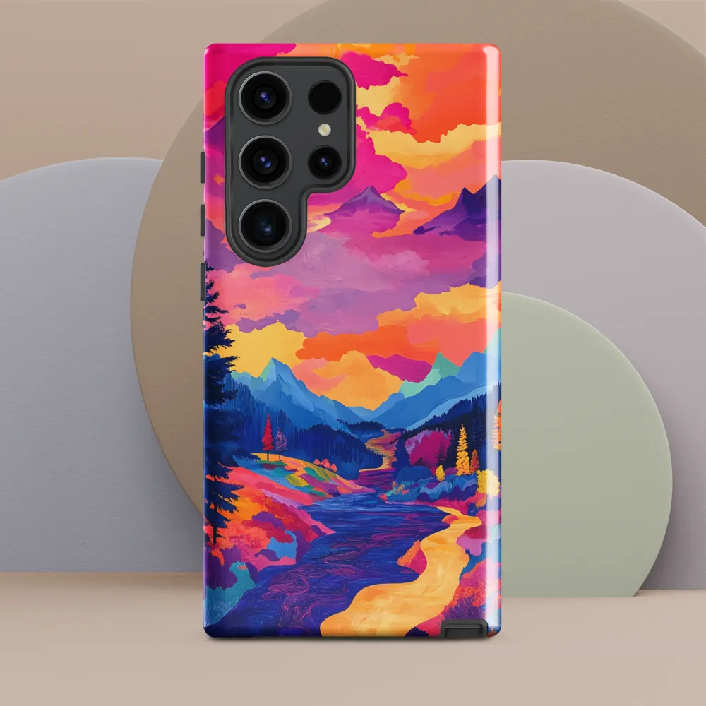 Radiant Serenity: A Surreal Landscape | Phone Case |  S23 Ultra | Tough Case | Glossy