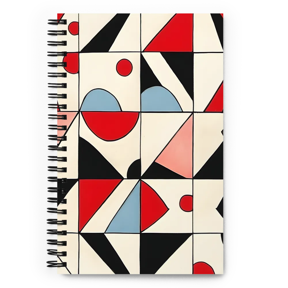 Dynamic Geometric Harmony | Spiral Notebook