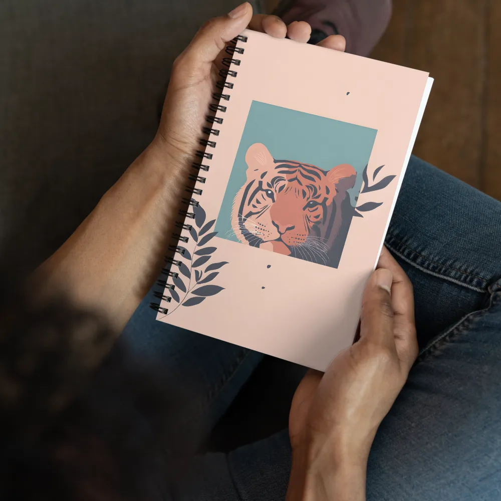 Whispers of the Wild: A Tiger's Gaze | Spiral Notebook