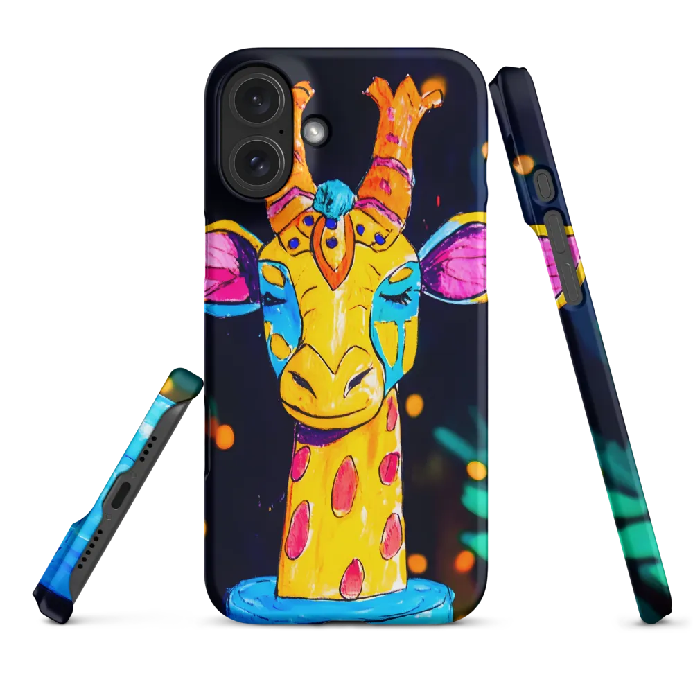 Whimsical Giraffe in Vibrant Colors | Phone Case |  16 Plus | Snap Case | Matte