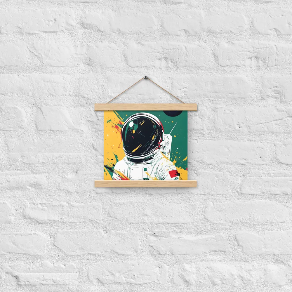 Galactic Explorer: A Modern Odyssey | Poster With Oak Wood Hanger | 10″×10″