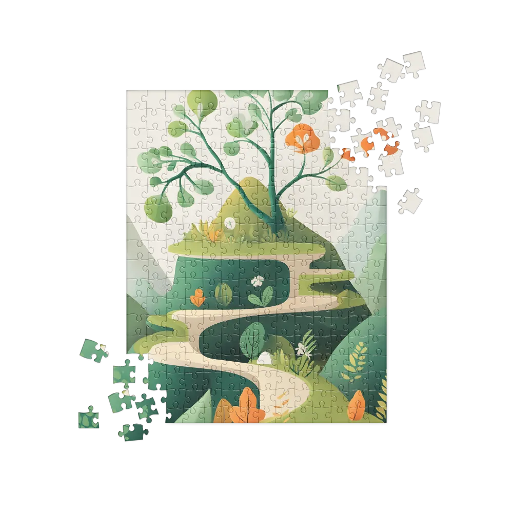 Whimsical Greenery | Jigsaw Puzzle | 252 pieces