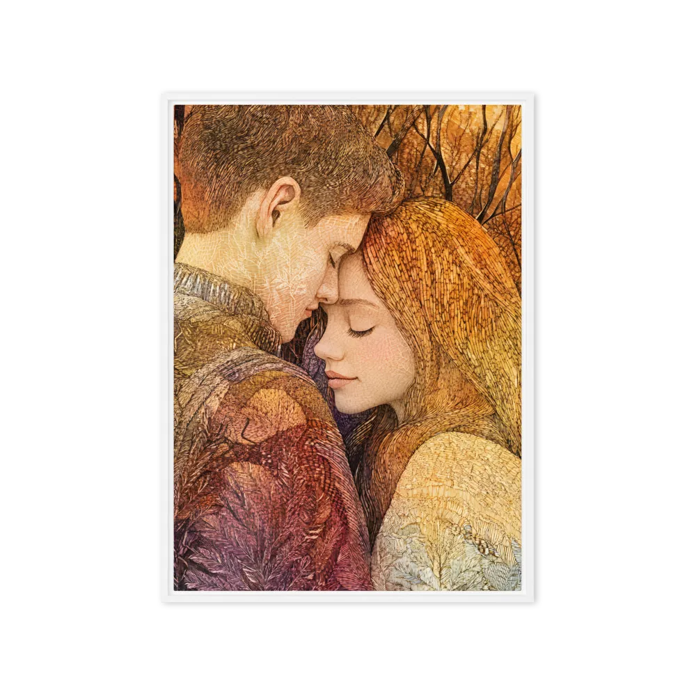 Embrace of Autumn | Canvas with White Frame | 20″×28″