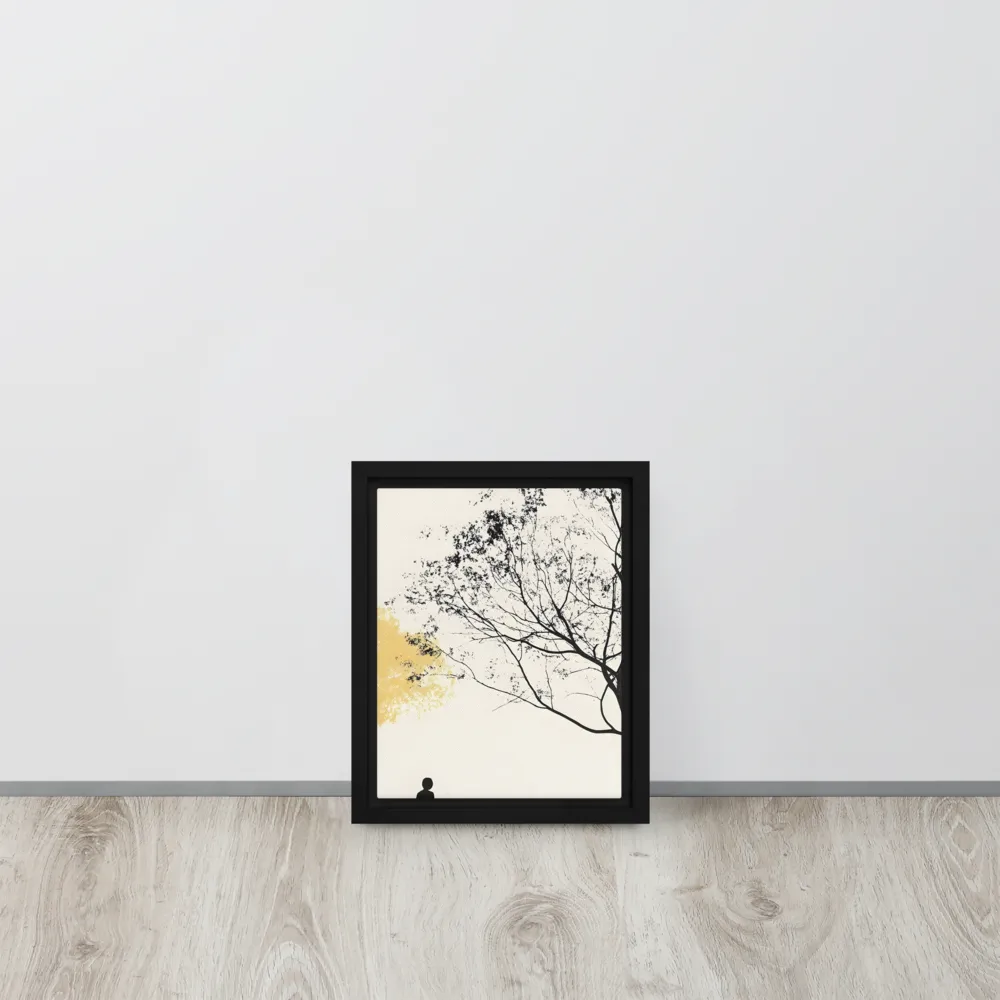 Whispers of Solitude | Canvas with Black Frame | 8″×10″